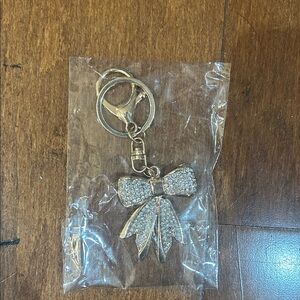 Sparkling Gold and Rhinestones Bow Key Holder or Charm